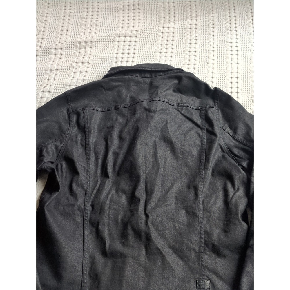 Men's Black Slim Button-Front Jacket - Picture 7 of 16